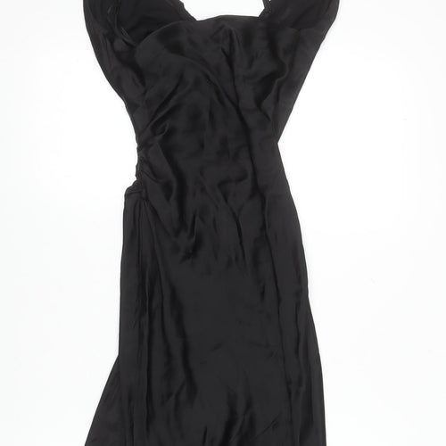 ZARA Women’s Black Viscose Midi Slip Dress XS