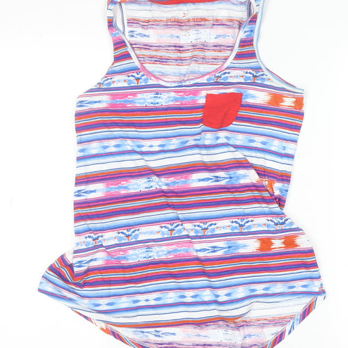 F&F Womens Multicoloured Striped Cotton Tank Top Size 10