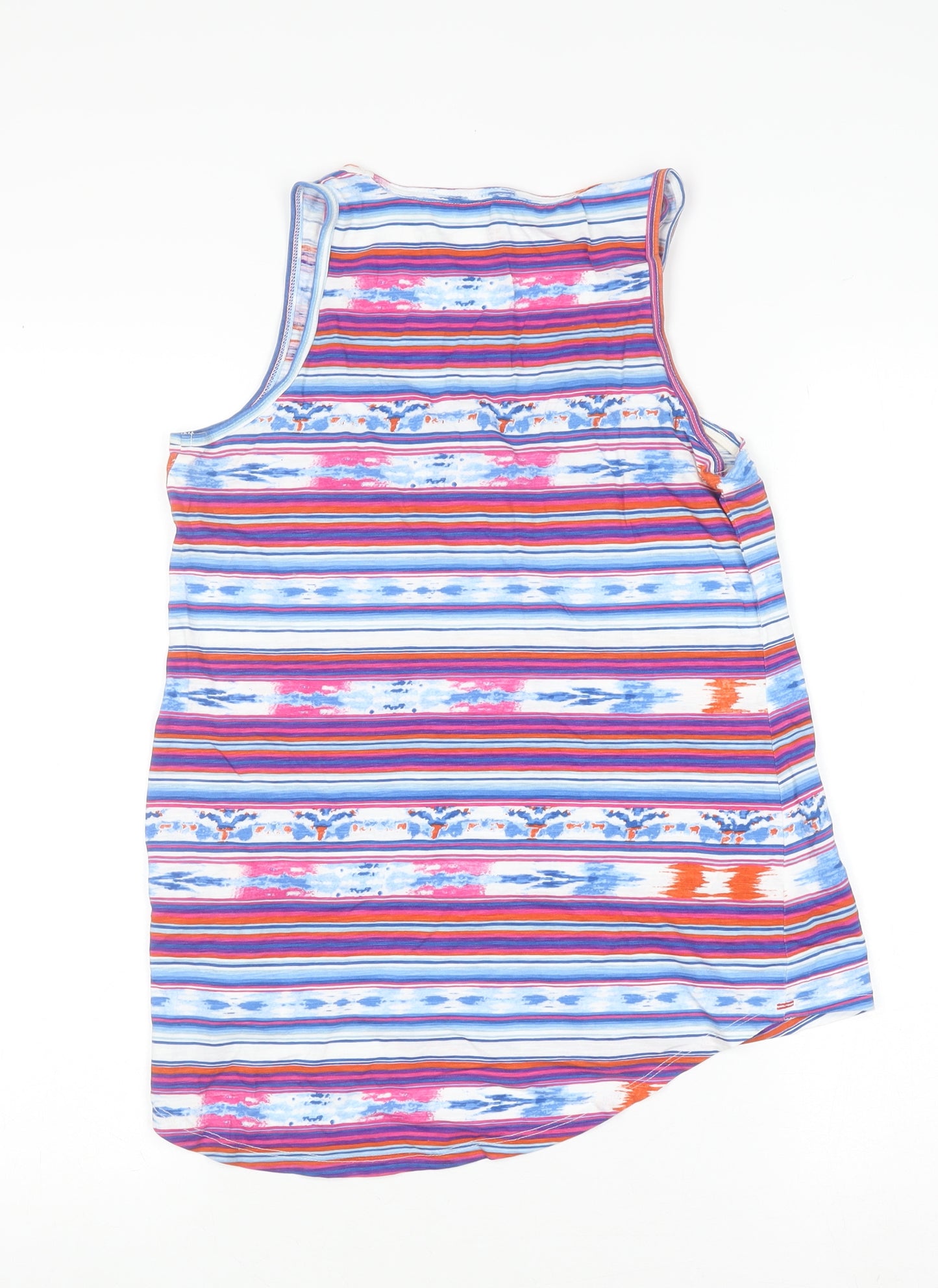 F&F Womens Multicoloured Striped Cotton Tank Top Size 10