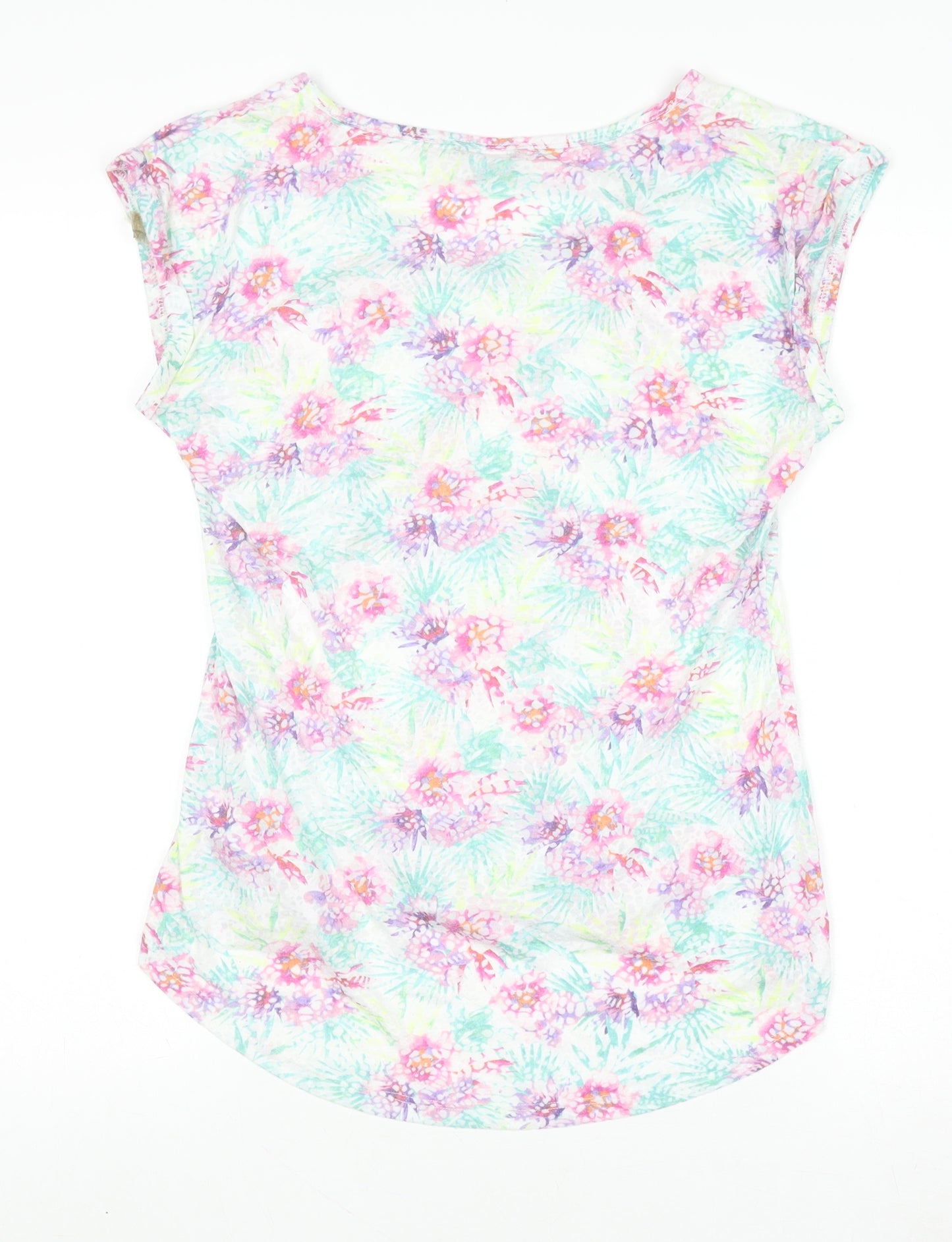 F&F Women's Multicoloured Floral Jersey T-Shirt Size 10