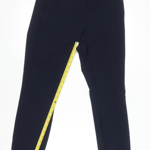 Savida Women's Navy Blue Slim Trousers Size 10 Polyester Blend