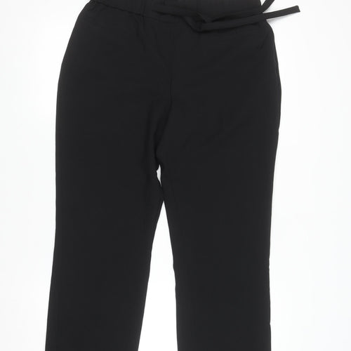 Women's Black Tailored Polyester Work Trousers Size 12