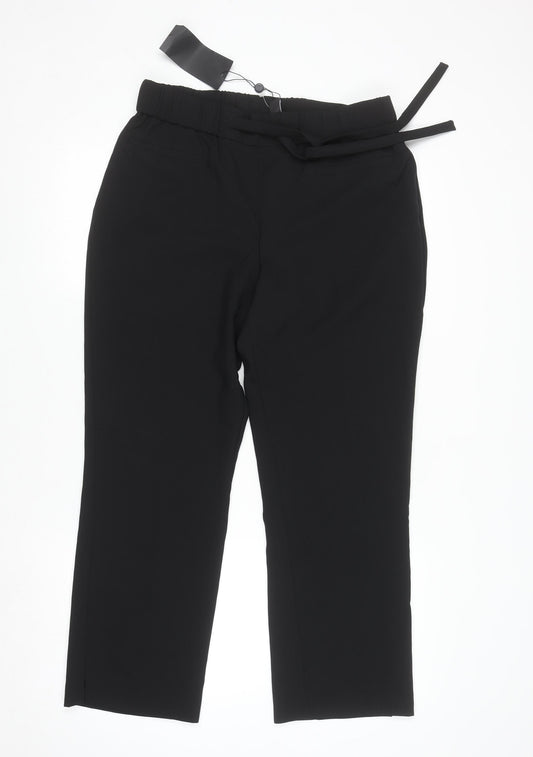 Women's Black Tailored Polyester Work Trousers Size 12