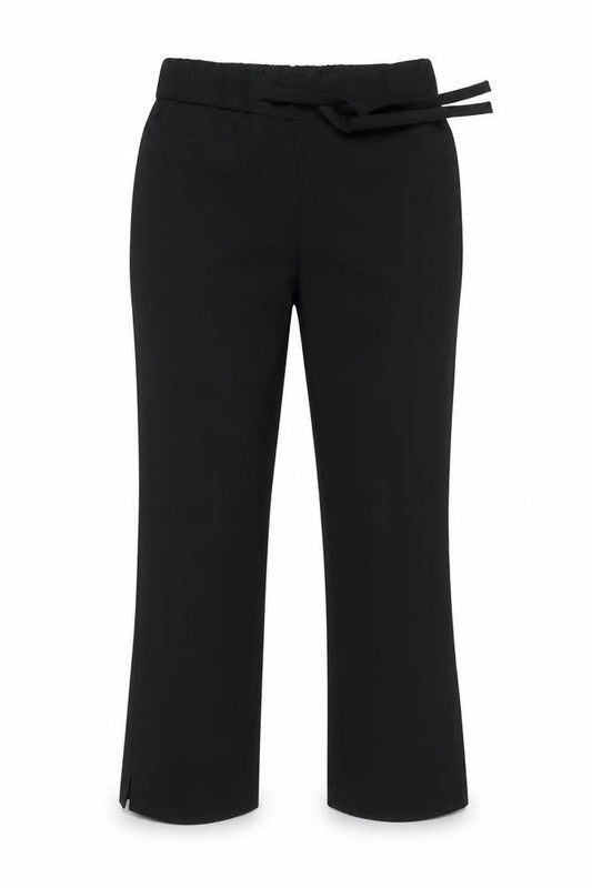 Front view of Women's Black Tailored Polyester Work Trousers, size 12