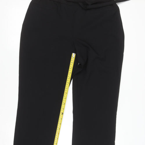Women's Black Tailored Polyester Work Trousers Size 12