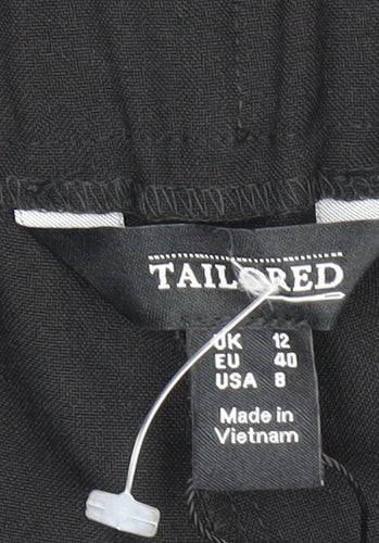 Women's Black Tailored Polyester Work Trousers Size 12