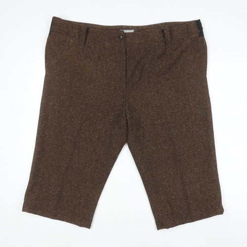 SIDONASirCO Men's Brown Tweed Chino Shorts Size 2XL