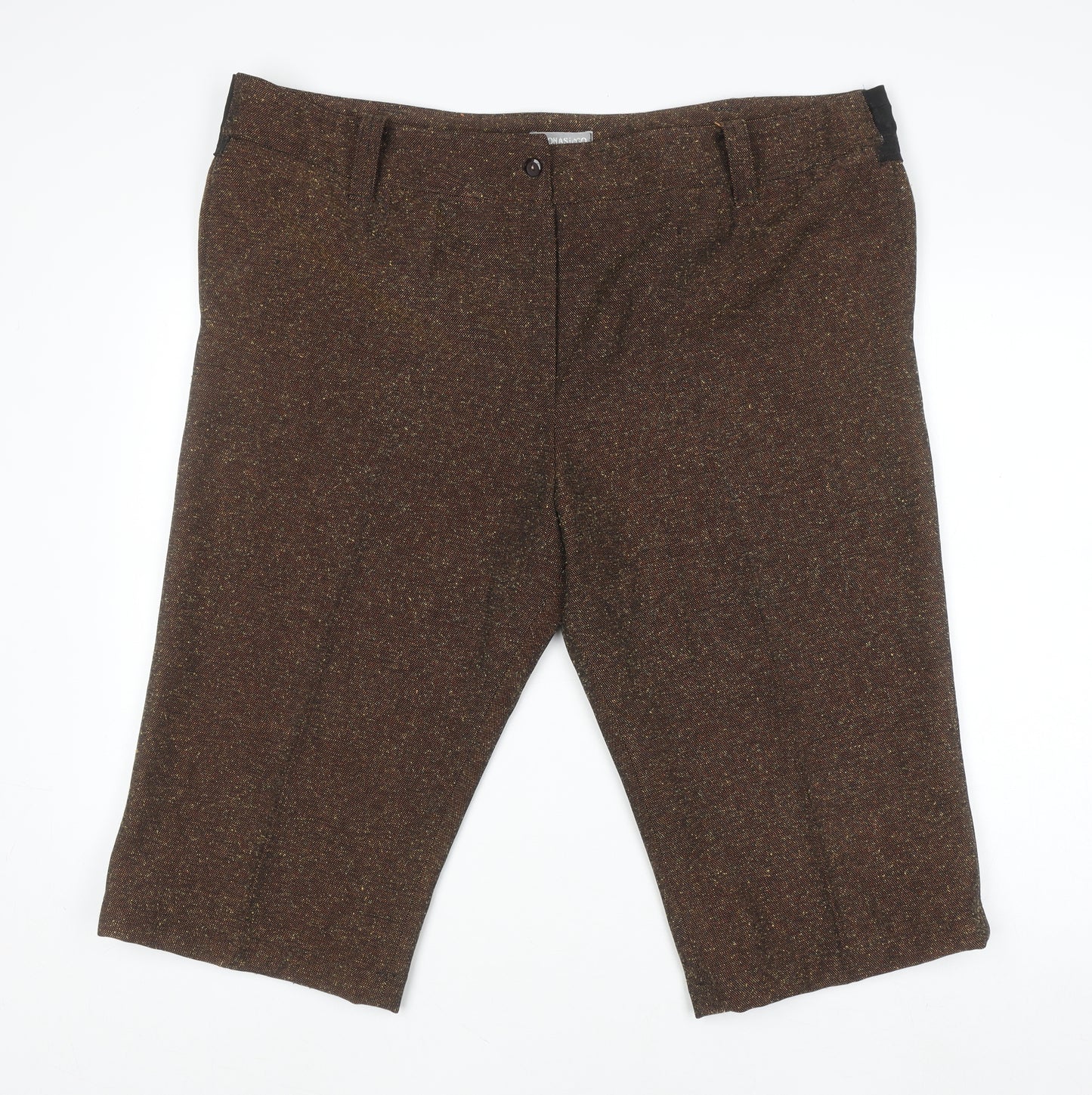 SIDONASirCO Men's Brown Tweed Chino Shorts Size 2XL