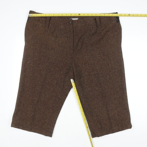 SIDONASirCO Men's Brown Tweed Chino Shorts Size 2XL