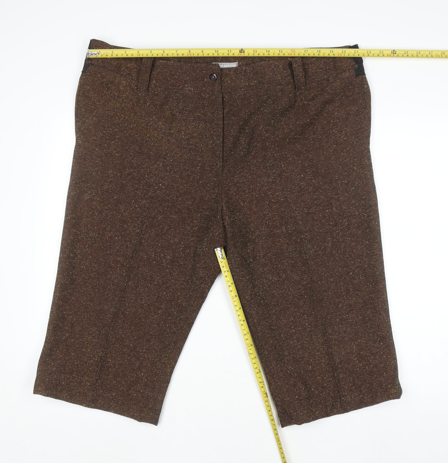 SIDONASirCO Men's Brown Tweed Chino Shorts Size 2XL