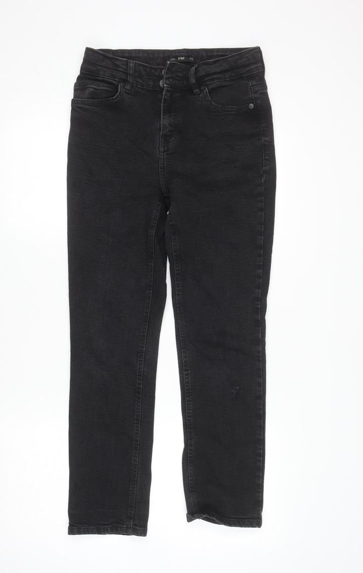F&F Womens Black Skinny Stretch Jeans Size 19 Slim Fit Denim