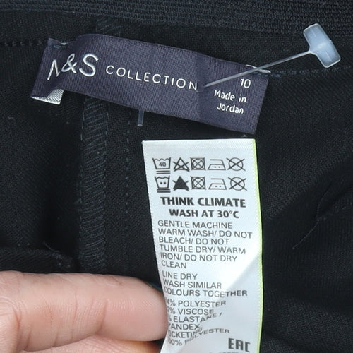 Marks and Spencer Women's Black Slim Trousers Size 10