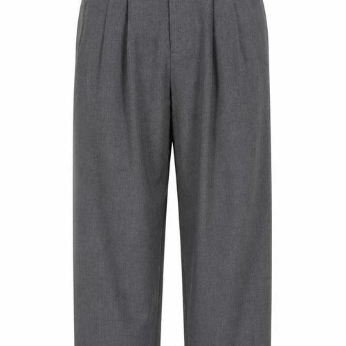 SC Women Grey Pleated Wide-Leg Trousers Size S Workwear