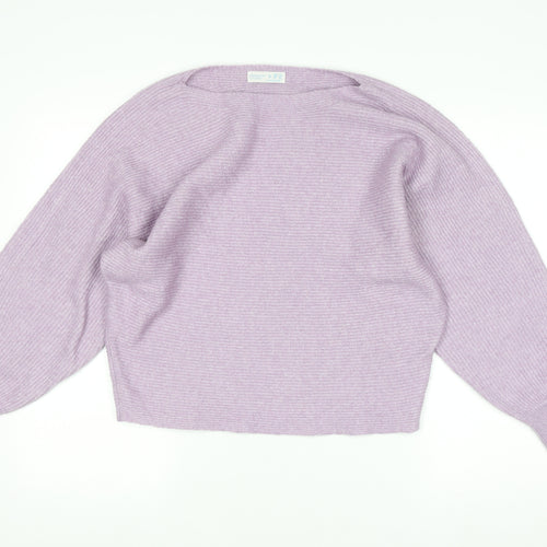 Primark Women’s Purple Chunky Knit Relaxed Fit Jumper Size S