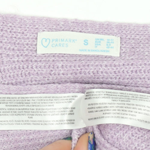 Primark Women’s Purple Chunky Knit Relaxed Fit Jumper Size S