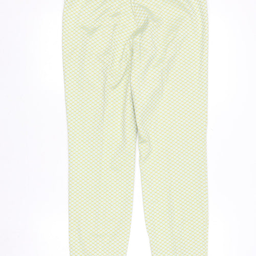 Steilmann Women’s Yellow Geometric Slim Tapered Trousers Size 12