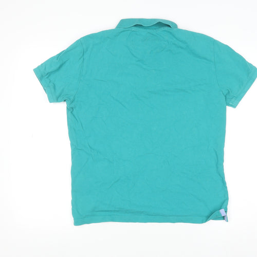 U.S. Polo Assn. Men's Green Cotton Short Sleeve Polo Shirt L