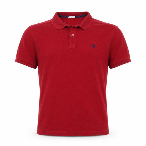 U.S. Polo Assn. Men's Red Cotton Short Sleeve Polo Shirt Size L