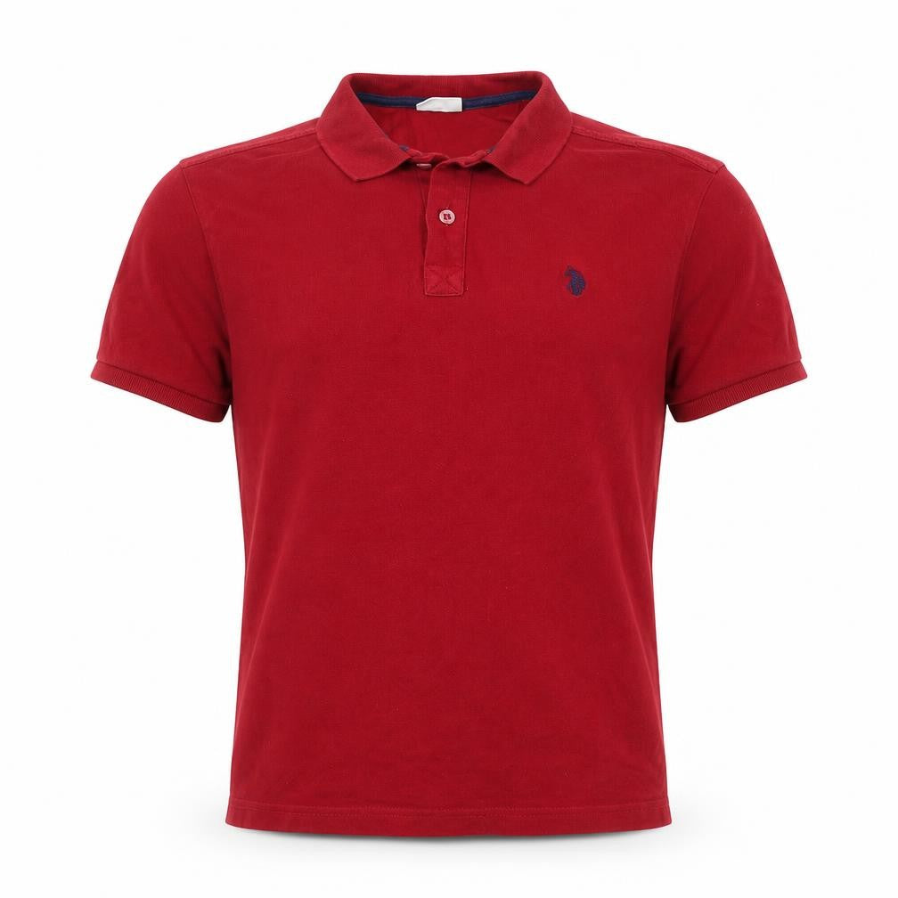 U.S. Polo Assn. Men's Red Cotton Short Sleeve Polo Shirt Size L