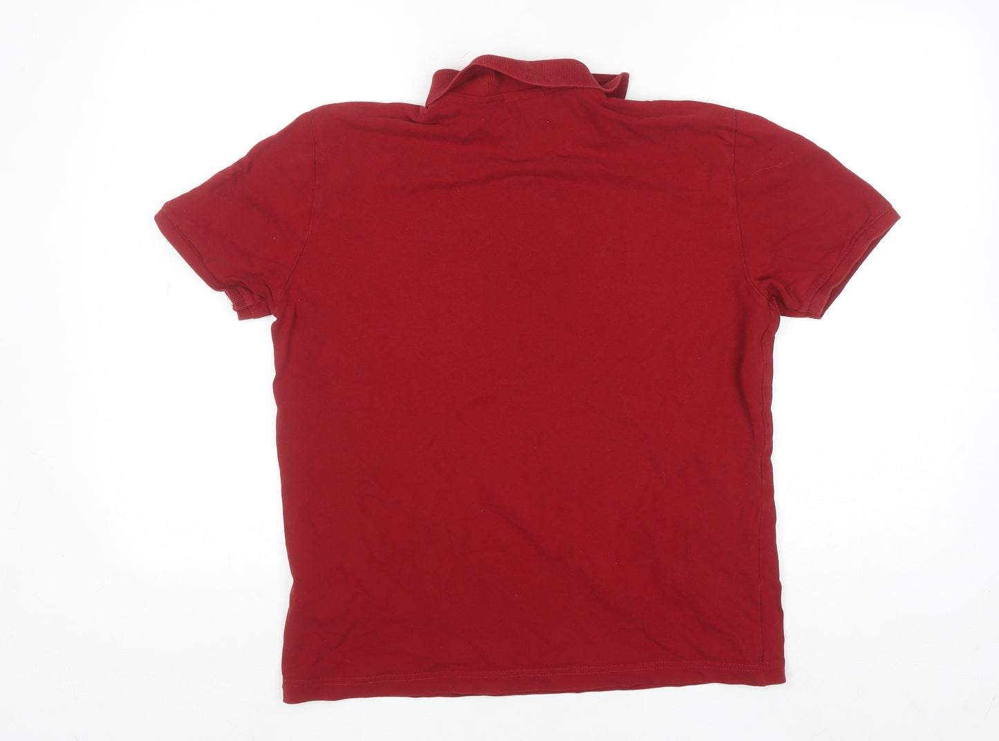 U.S. Polo Assn. Men's Red Cotton Short Sleeve Polo Shirt Size L