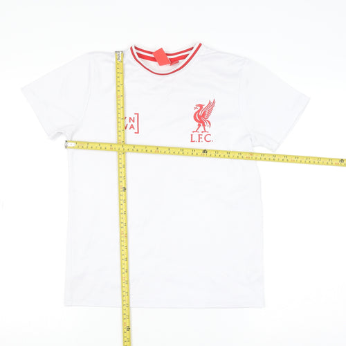L.F.C. Boys White 10-11 Years Short Sleeve Polyester Football T-Shirt