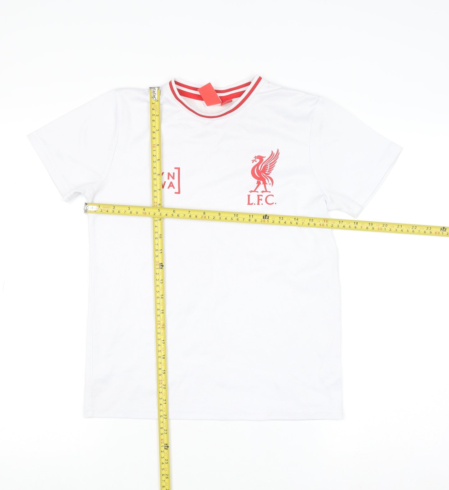 L.F.C. Boys White 10-11 Years Short Sleeve Polyester Football T-Shirt