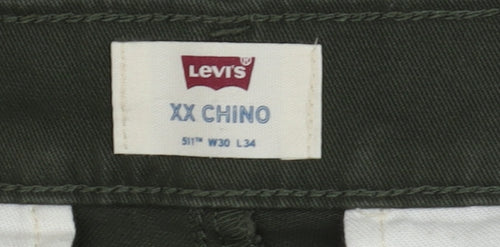Levi's Men's Green 511 Slim XX Chino Trousers W30 L34
