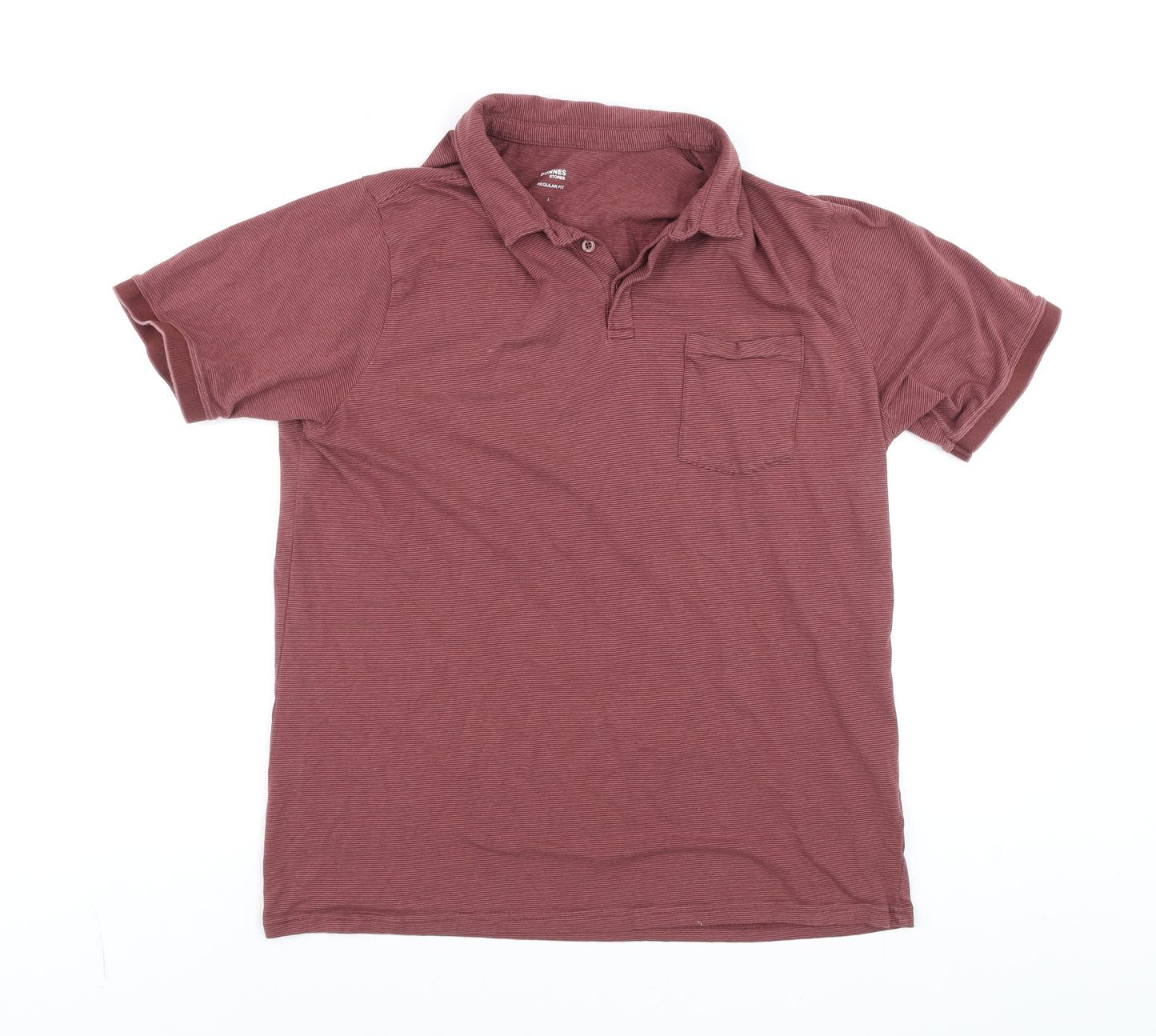 Dunnes Stores Men’s Brown Regular Fit Cotton Polo Shirt L