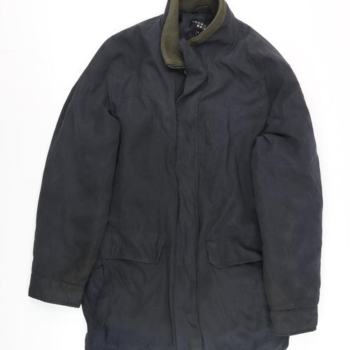 Thomas Nash Men's Black Parka Coat M Lined Mid-Length Casual Jacket