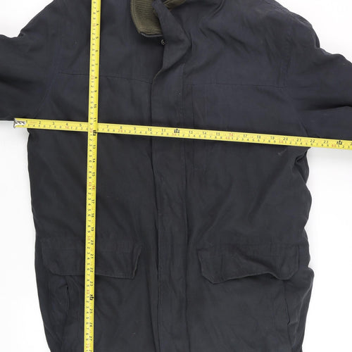Thomas Nash Men's Black Parka Coat M Lined Mid-Length Casual Jacket