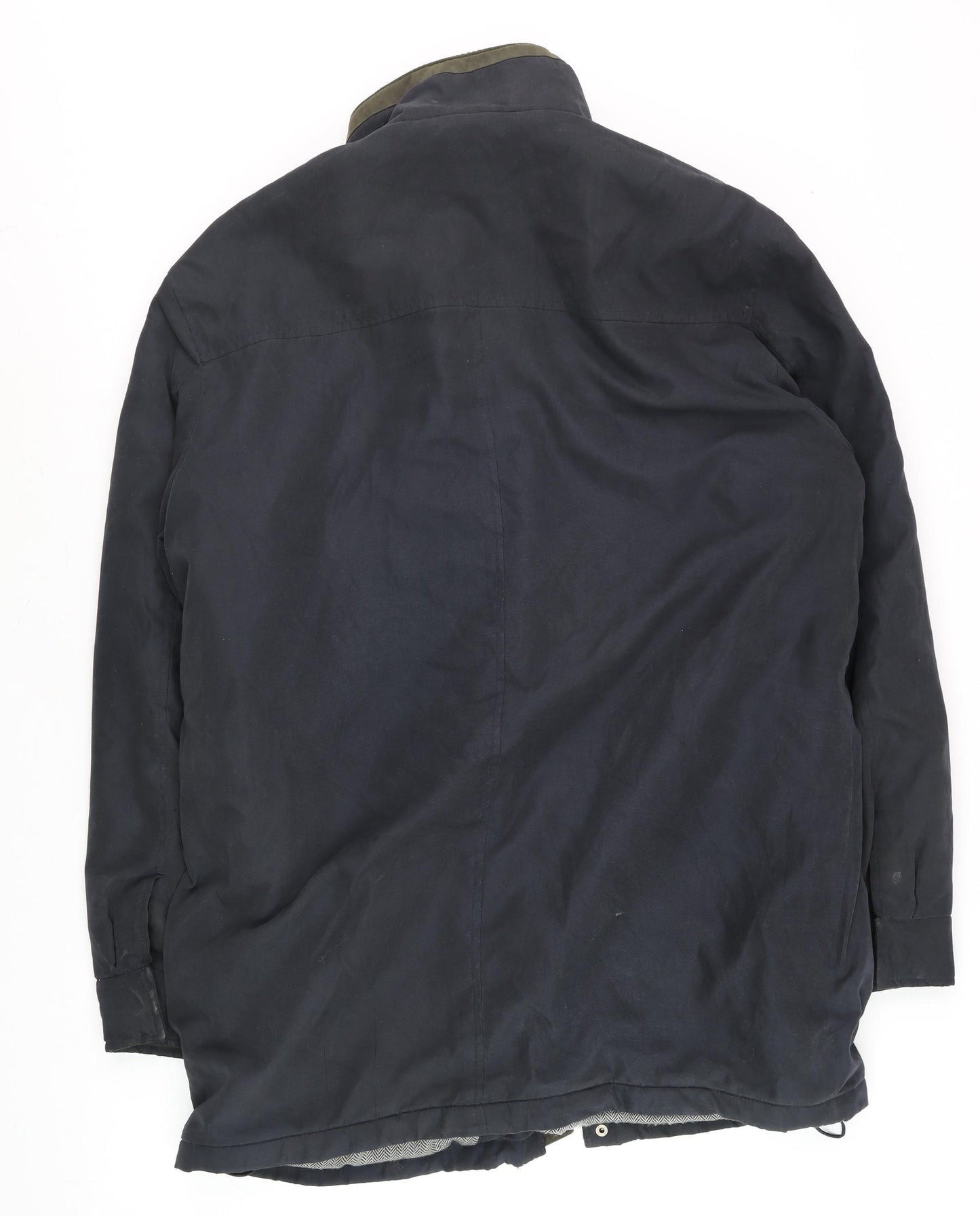 Thomas Nash Men's Black Parka Coat M Lined Mid-Length Casual Jacket