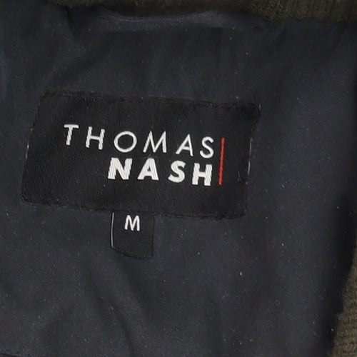 Thomas Nash Men's Black Parka Coat M Lined Mid-Length Casual Jacket