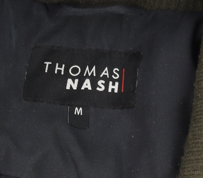 Thomas Nash Men's Black Parka Coat M Lined Mid-Length Casual Jacket