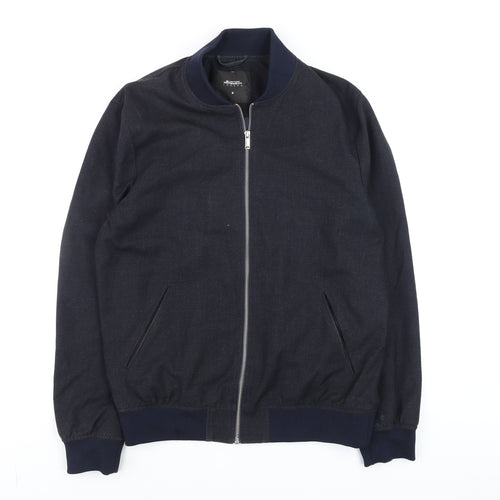 Burton Menswear London Men's Blue Bomber Jacket M Regular Fit