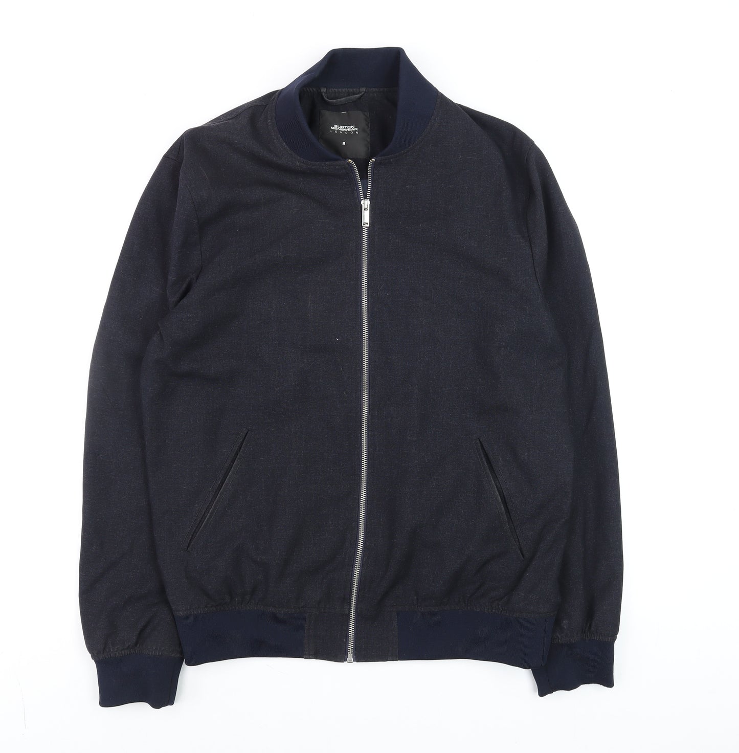 Burton Menswear London Men's Blue Bomber Jacket M Regular Fit