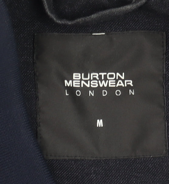 Burton Menswear London Men's Blue Bomber Jacket M Regular Fit