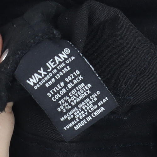 Wax Jean Womens Black Skinny Jeans Size 7 Slim Stretch Cotton Blend