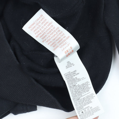 Levi's Boys Black Pullover Hoodie 10 Years Cotton Fleece Logo Design