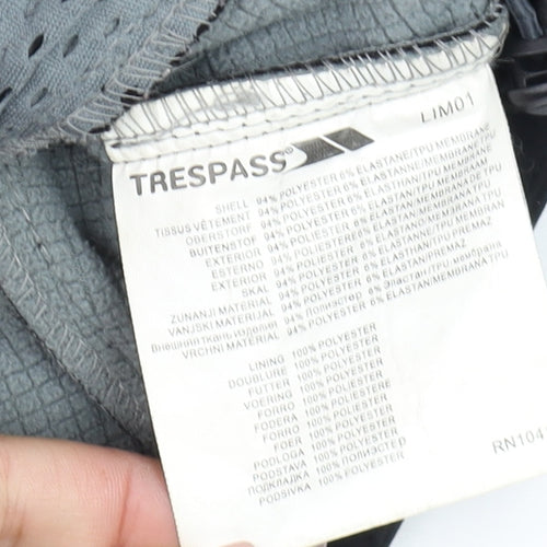Trespass Men's Black Soft Shell Waterproof Hooded Jacket Size S