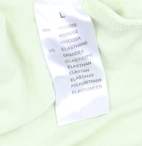 Rodier Women’s Green Long Sleeve V-Neck Blouse L Stretch Jersey