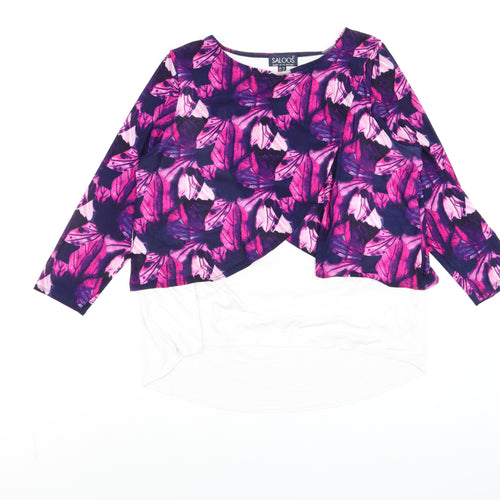 Saloos Women’s Multicoloured Floral Tunic Blouse UK 18 Long Sleeve