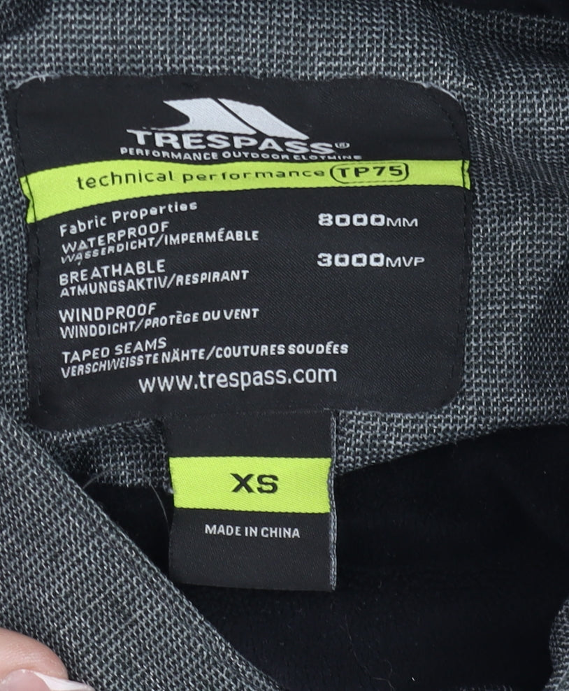 Trespass Men's Grey XS Waterproof Winter Parka Coat Faux Fur Hood