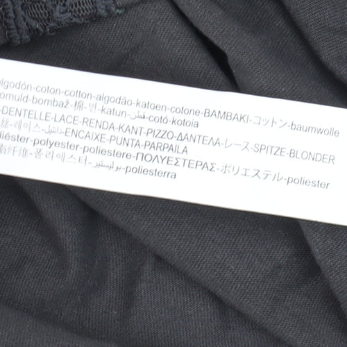 Zara Girls Black Long Sleeve Lace Cotton Blouse 10 Years