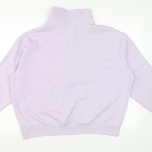 Dunnes Women Lilac 1/4 Zip Pullover Sweatshirt Size L