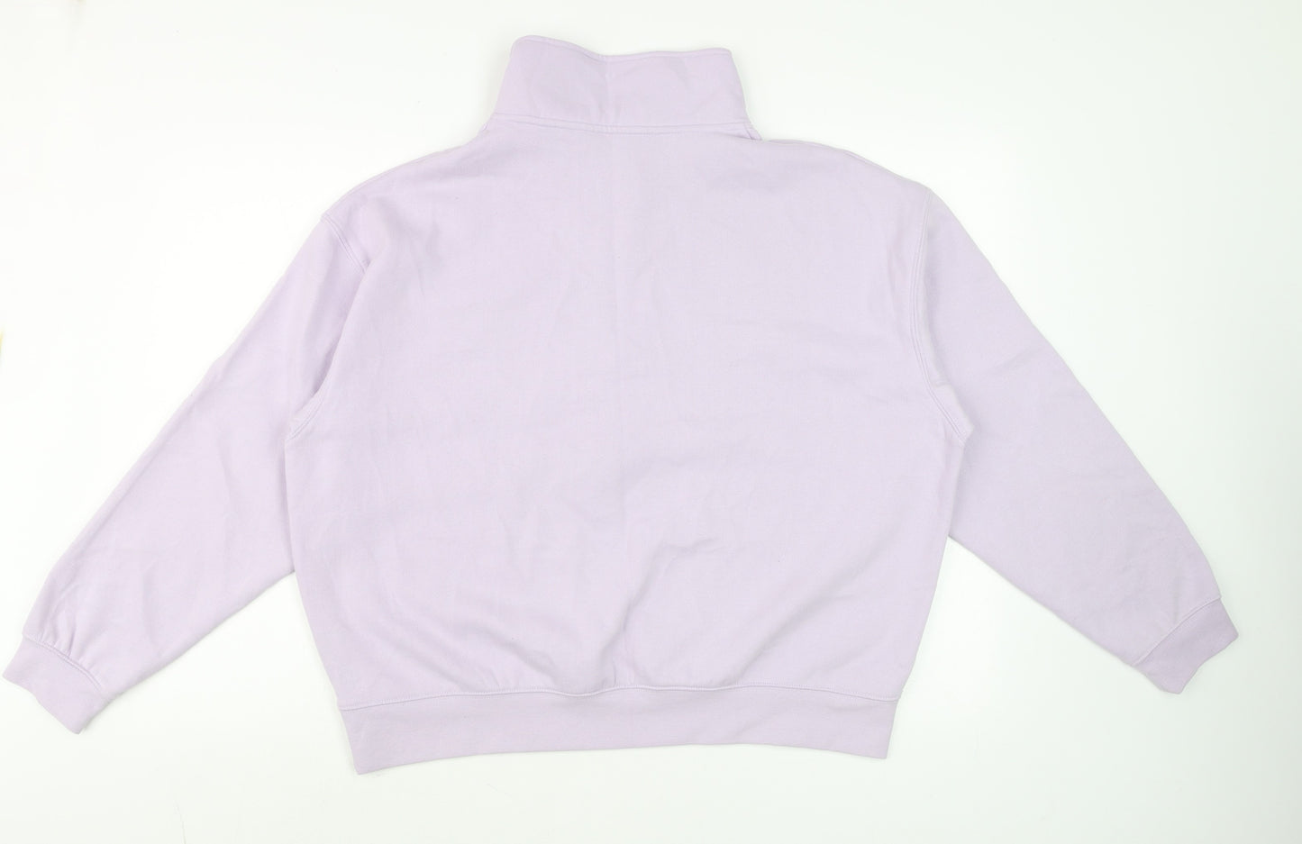 Dunnes Women Lilac 1/4 Zip Pullover Sweatshirt Size L