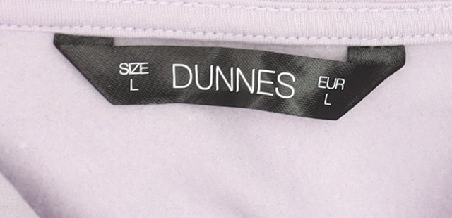 Dunnes Women Lilac 1/4 Zip Pullover Sweatshirt Size L