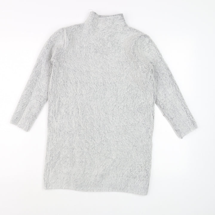Atmosphere Women’s Grey High Neck Long Sleeve Tunic Jumper Size 10