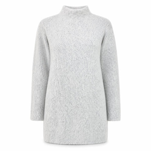 Atmosphere Women’s Grey High Neck Long Sleeve Tunic Jumper Size 10