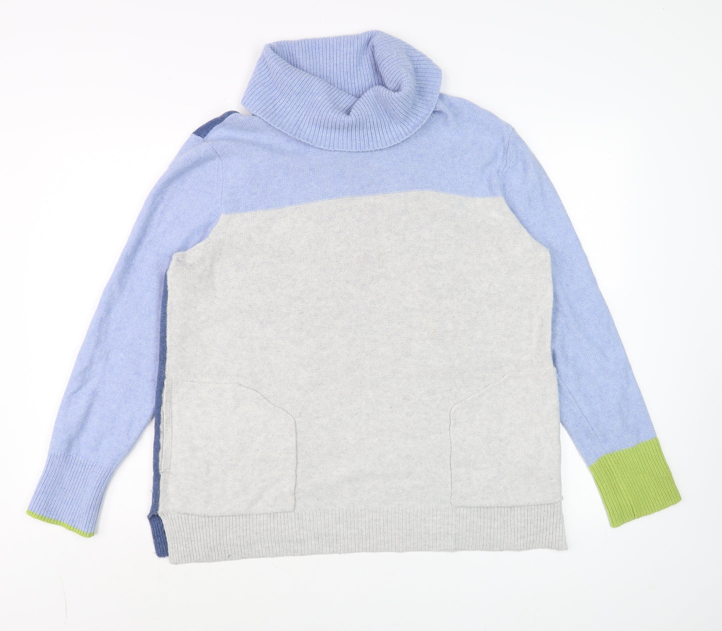 White Stuff Women’s Multicoloured Roll Neck Jumper Size 18