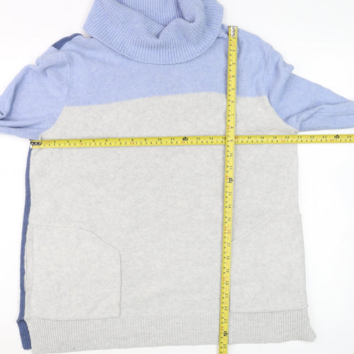 White Stuff Women’s Multicoloured Roll Neck Jumper Size 18